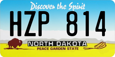 ND license plate HZP814