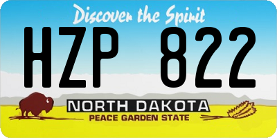ND license plate HZP822