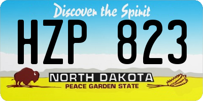 ND license plate HZP823