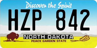 ND license plate HZP842
