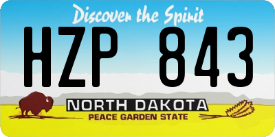 ND license plate HZP843