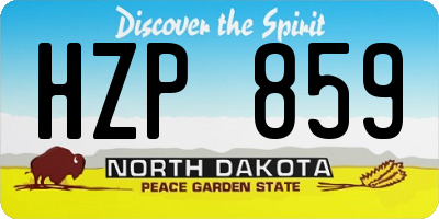 ND license plate HZP859