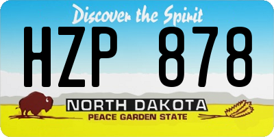 ND license plate HZP878