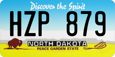 ND license plate HZP879