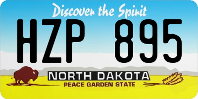 ND license plate HZP895