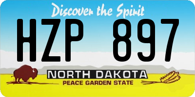 ND license plate HZP897