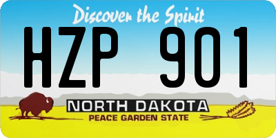 ND license plate HZP901