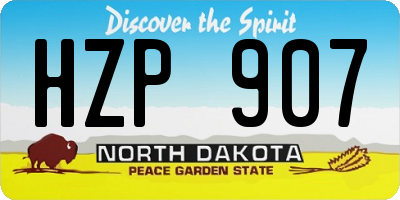 ND license plate HZP907