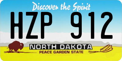 ND license plate HZP912