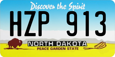 ND license plate HZP913