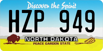 ND license plate HZP949