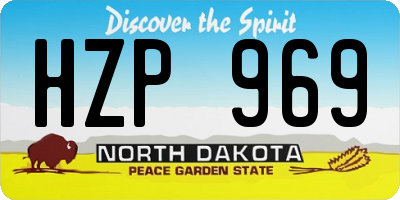 ND license plate HZP969