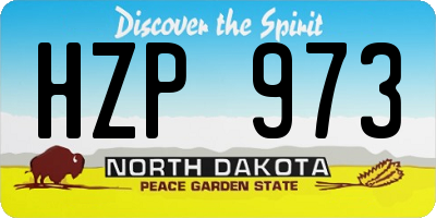 ND license plate HZP973