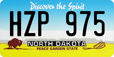 ND license plate HZP975