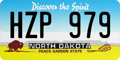 ND license plate HZP979