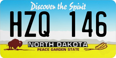 ND license plate HZQ146
