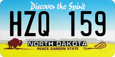 ND license plate HZQ159