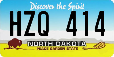 ND license plate HZQ414