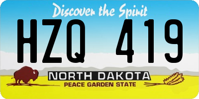 ND license plate HZQ419
