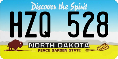 ND license plate HZQ528