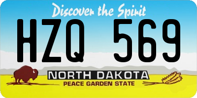 ND license plate HZQ569