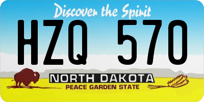 ND license plate HZQ570