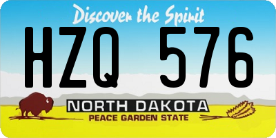 ND license plate HZQ576
