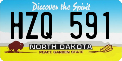 ND license plate HZQ591