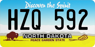 ND license plate HZQ592