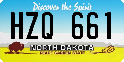 ND license plate HZQ661