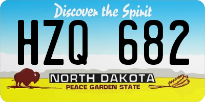 ND license plate HZQ682