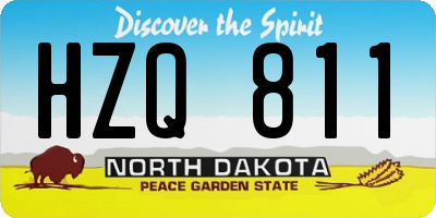 ND license plate HZQ811