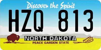 ND license plate HZQ813