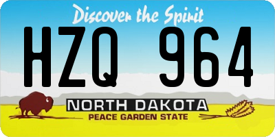 ND license plate HZQ964