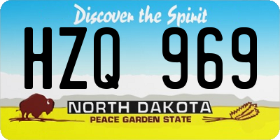 ND license plate HZQ969