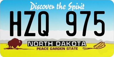 ND license plate HZQ975