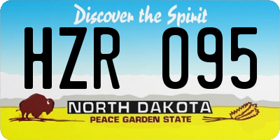 ND license plate HZR095