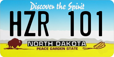 ND license plate HZR101