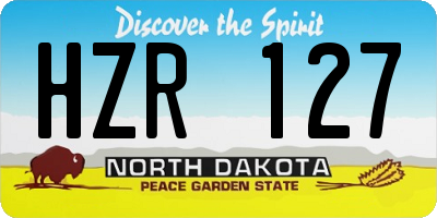 ND license plate HZR127