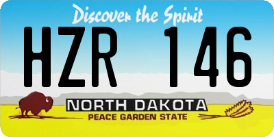 ND license plate HZR146