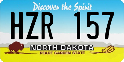 ND license plate HZR157