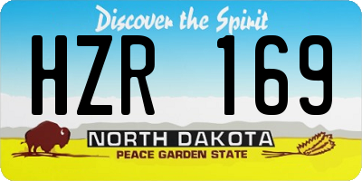 ND license plate HZR169