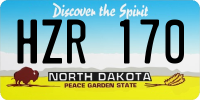 ND license plate HZR170