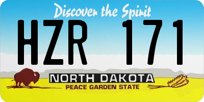 ND license plate HZR171