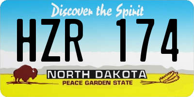 ND license plate HZR174