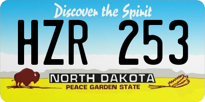 ND license plate HZR253