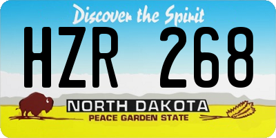 ND license plate HZR268
