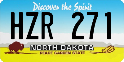 ND license plate HZR271