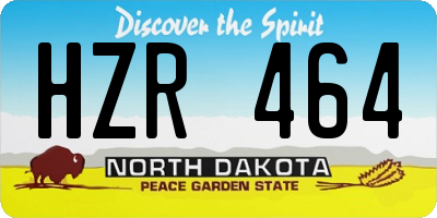 ND license plate HZR464