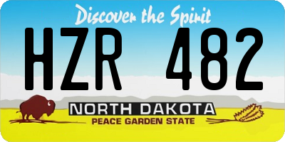 ND license plate HZR482